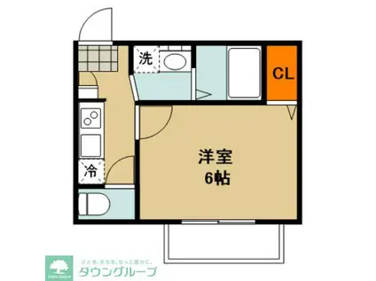 LARIA OMIYA(1K/2階)の間取り写真