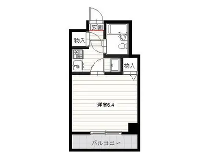 イースト溝の口(1K/3階)の間取り写真