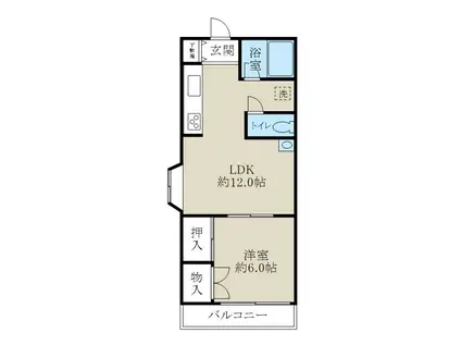 リアライズ亀田I(1LDK/6階)の間取り写真