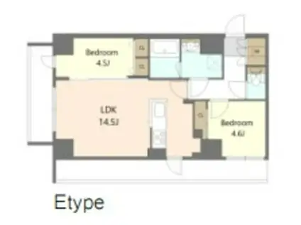 S-RESIDENCE高島平ASOLEA(2LDK/7階)の間取り写真