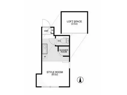 ワイズプレイス東寺尾(ワンルーム/1階)の間取り写真