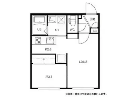 ROAD & SKY ATSUBETSUNISHIロードアンドスカイ(1LDK/4階)の間取り写真