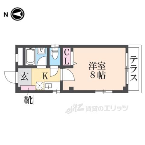 サンハイムいなの(1K/1階)の間取り写真