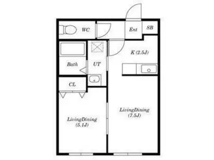 PARENTE NANGO15(1LDK/4階)の間取り写真