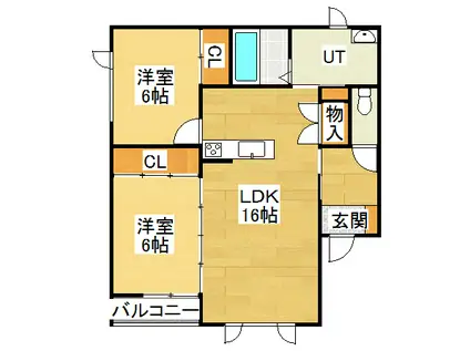 グランメゾン(2LDK/1階)の間取り写真
