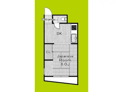 ヴィラ大正(1DK/3階)の間取り写真