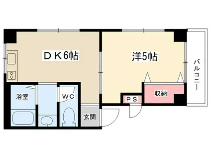 アソルティ古淵(1DK/3階)の間取り写真