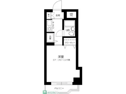 ライオンズマンション仲六郷(1K/8階)の間取り写真
