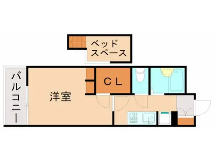 レオパレスブランシュ(1K/4階)の間取り写真