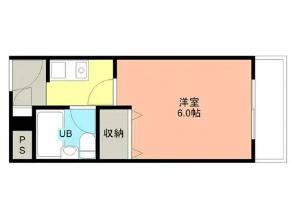 リバティハイツ美園(1K/4階)の間取り写真