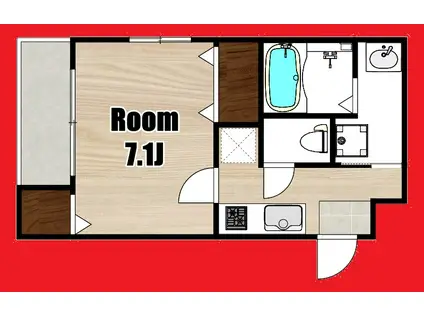 FUJIPALACE大和田V番館(1K/2階)の間取り写真