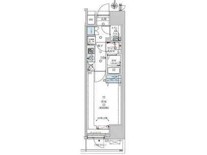 REXZY KIYOSUMI-SHIRAKAWA(1K/8階)の間取り写真