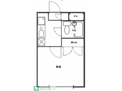 プラザ・ドゥ・マグナス(1K/3階)の間取り写真