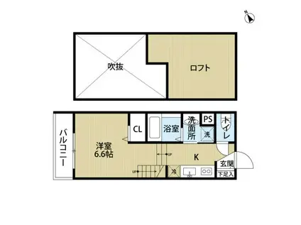 FY-STYLE箱崎(ワンルーム/2階)の間取り写真