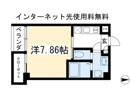 DELIZIA北山(1K/3階)の間取り写真