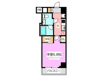 MYRIA RESIDENCE KOMAGOME(1K/10階)の間取り写真