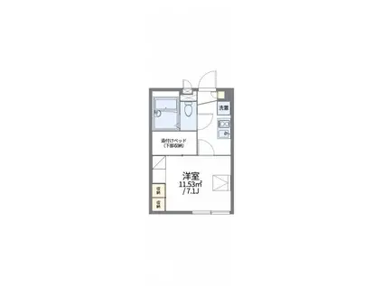 レオパレスシェル弐番館(1K/1階)の間取り写真