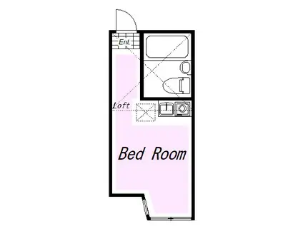 ユナイト中野島レーザーディマルコ(ワンルーム/2階)の間取り写真