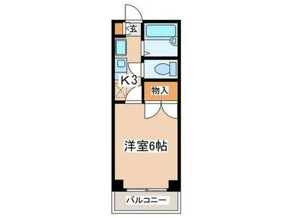 リブルHANASEN(1K/1階)の間取り写真