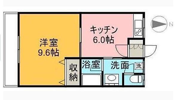 Mハイツ外山(1DK/2階)の間取り写真