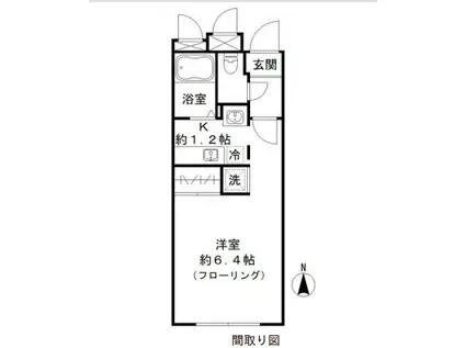 スマートリンク白金(1K/2階)の間取り写真