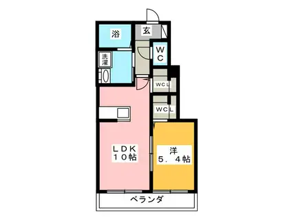 保土ヶ谷農牧ヒルズ2号館(1LDK/1階)の間取り写真