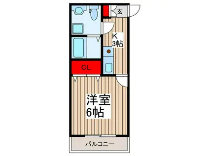 コルドンノワール(1K/5階)の間取り写真