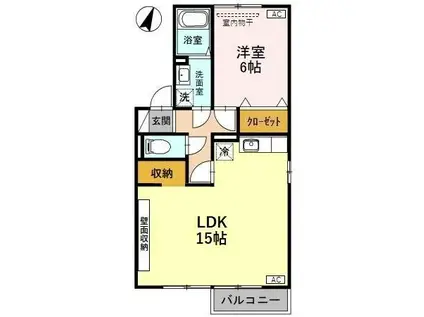 オーリジエール(1LDK/1階)の間取り写真