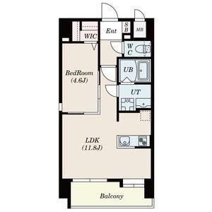 S-RESIDENCE六ツ門ABRイーストI(1LDK/6階)の間取り写真