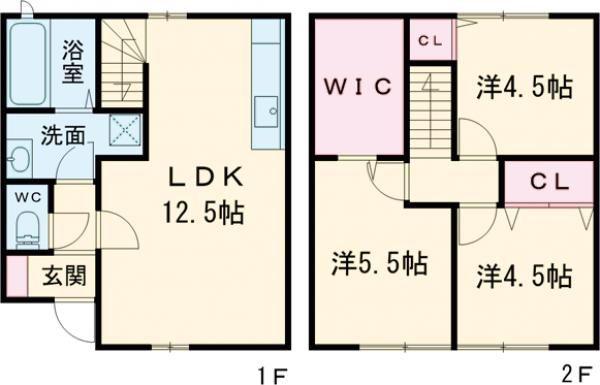 グランメゾンII(3LDK/1階)の間取り写真