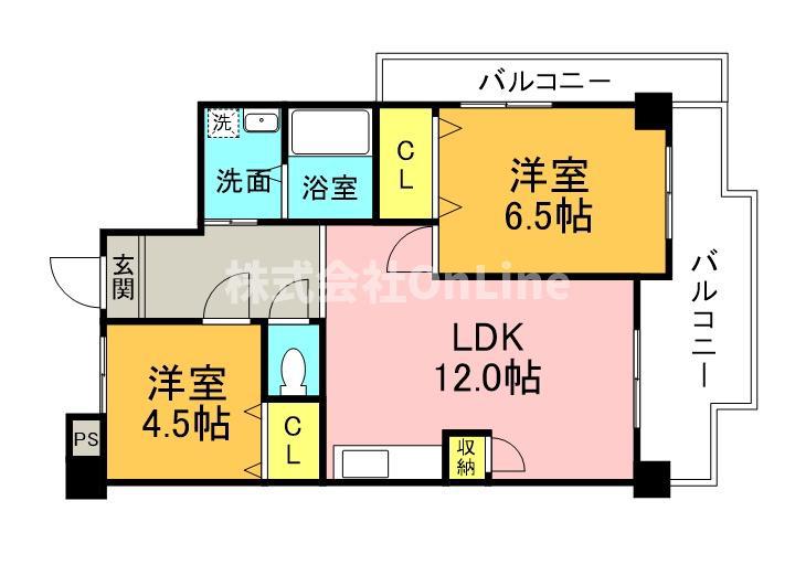 友井グレイス(2LDK/10階)の間取り写真
