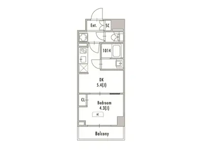 グラン PASEO 東十条(1DK/3階)の間取り写真