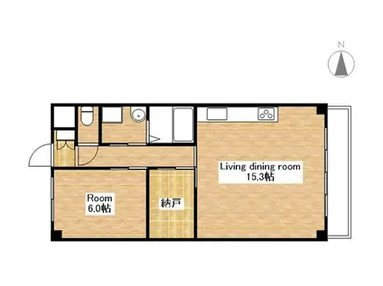 VILLA COZY(1SLDK/1階)の間取り写真