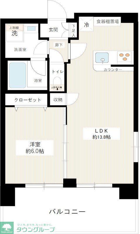 アイル東京向島参番館(1LDK/11階)の間取り写真
