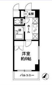 ソアブール西早稲田(1K/5階)の間取り写真