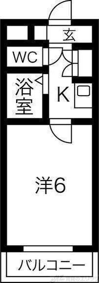 フェニックス下新庄(1K/2階)の間取り写真