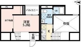 PARTAGE SUZU(ワンルーム/2階)の間取り写真