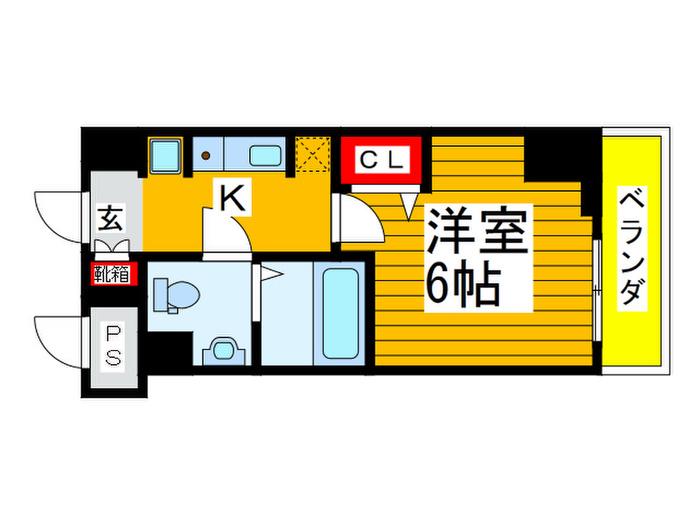 N-STAGE MISATO(1K/7階)の間取り写真