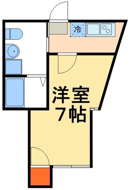 レガリアコート柏の葉(1K/2階)の間取り写真