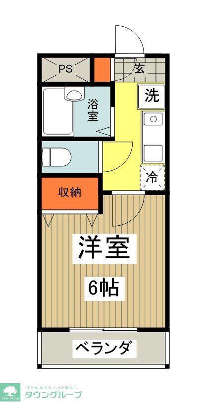 びおら女子学生寮(1K/2階)の間取り写真