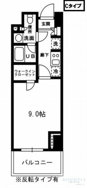 レジディア杉並方南町(1K/2階)の間取り写真