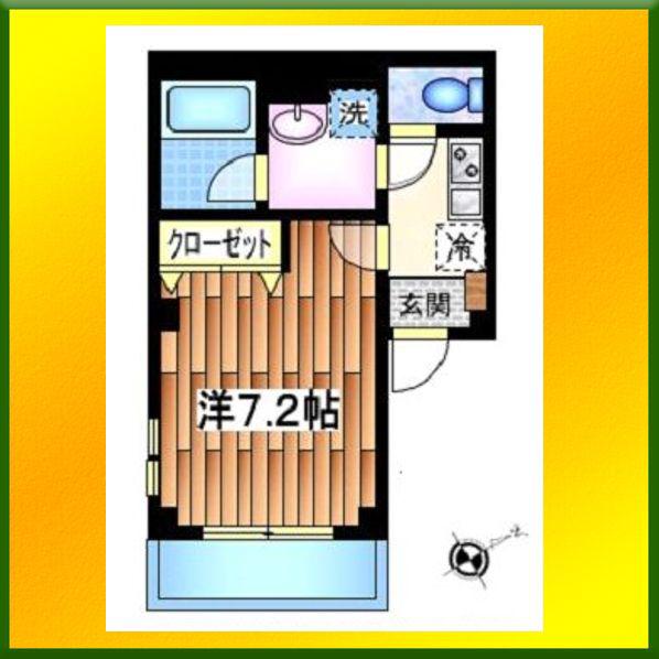 メゾンドボヌール(1K/2階)の間取り写真