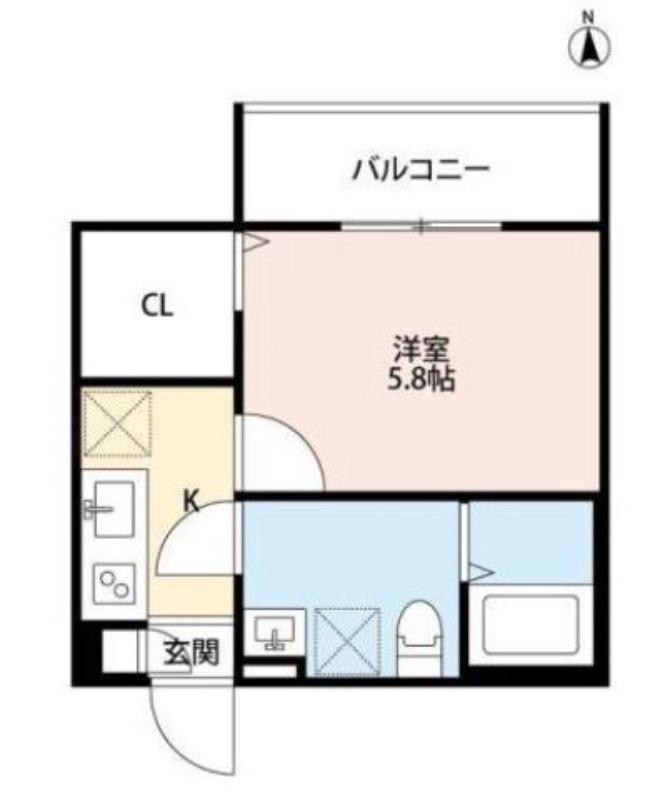 STAR 8-EIGHT-(1K/2階)の間取り写真
