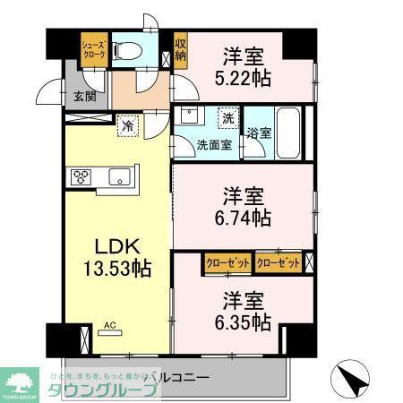 SKグランツ(2SLDK/4階)の間取り写真