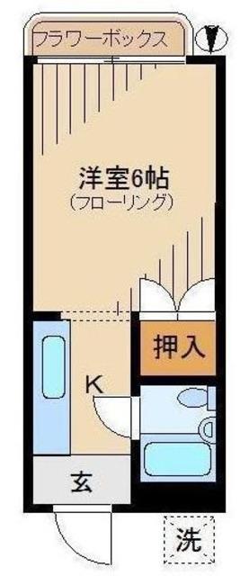 プライムハイツ(1K/2階)の間取り写真