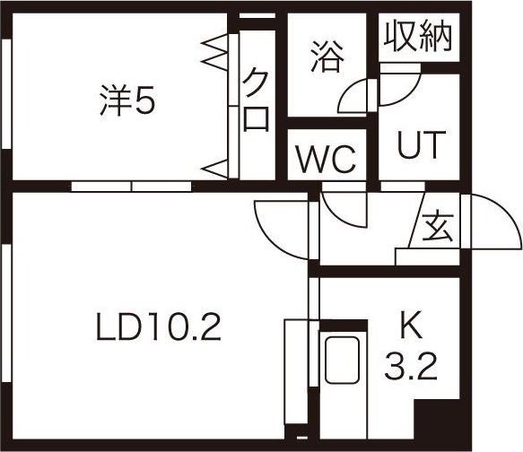 コートS&R(1LDK/3階)の間取り写真