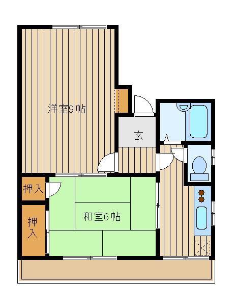 ルーエ森田(2K/3階)の間取り写真