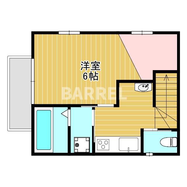 クラフトテラス豊南町南(1K/2階)の間取り写真