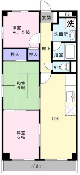 ルミエールマゴジIV(3LDK/3階)の間取り写真