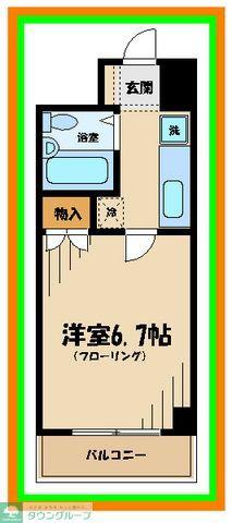 グラディーニロッシ府中 (1K/4階)の間取り写真